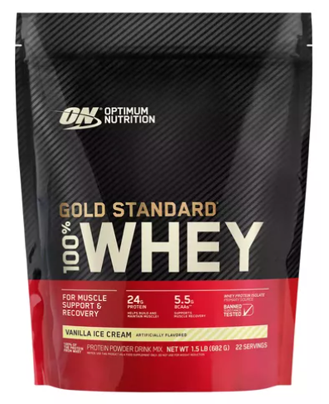 100% WHEY GOLD STANDARD 1.5LB vainilla ice cream