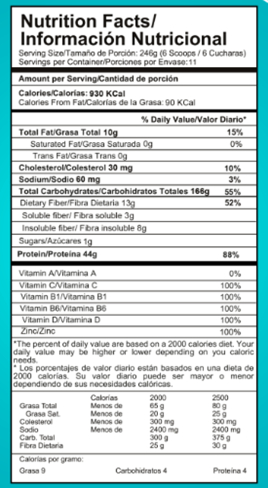 Proteina smart gainer 6lb