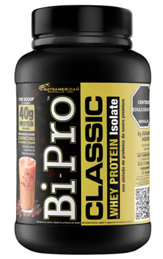 Bipro Classic 3lb- Capuccino con crema de Whisky - Proteína de suero de leche