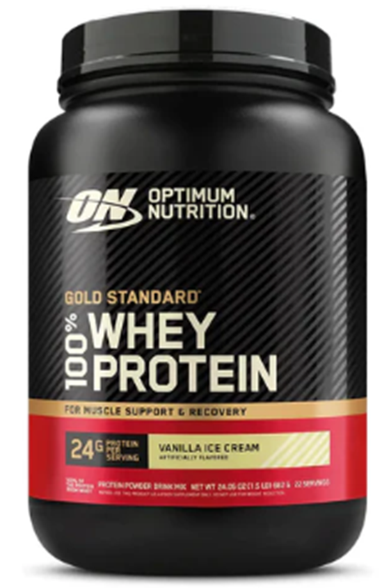 100% WHEY GOLD STANDARD 1.5LB vainilla ice cream