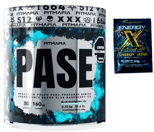 PASE PRE-WORKOUT 30 SERVICIOS SABOR BLUE RASPBERRY ICE – FITMAFIA