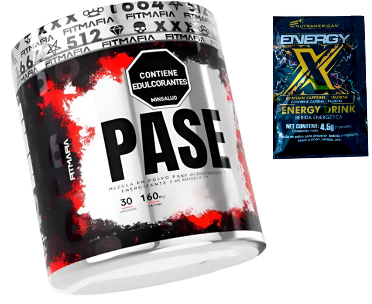 PASE PRE-WORKOUT 30 SERVICIOS SABOR FRUIT PUNCH – FITMAFIA
