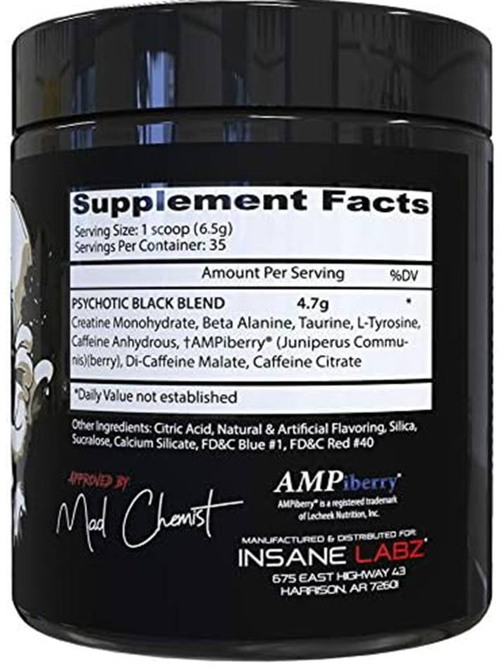PSYCHOTIC BLACK 35 SERVICIOS SABOR GRAPE – INSANE LABZ
