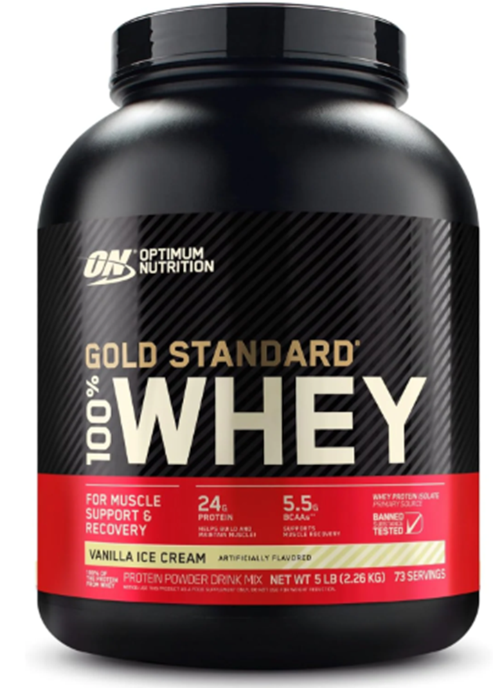 100 % WHEY GOLD STANDARD 5 LIBRAS SABOR VAINILLA ICE CREAM – OPTIMUM NUTRITION