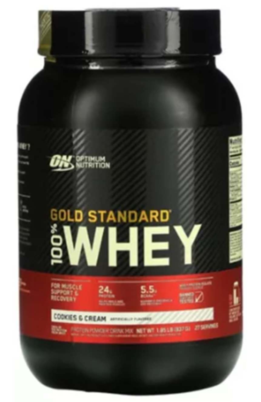 100% WHEY GOLD STANDARD 2LB cookies and cream